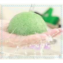 Chinese 100% Facial Cleansing Green Tea Konjac Sponge